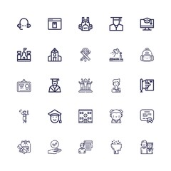 Editable 25 graduation icons for web and mobile