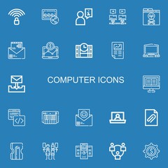 Fototapeta premium Editable 22 computer icons for web and mobile