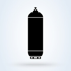 gas bottle. vector Simple modern icon design illustration.