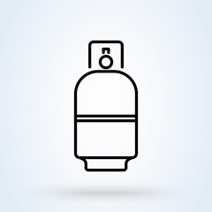 gas bottle. vector Simple modern icon design illustration.