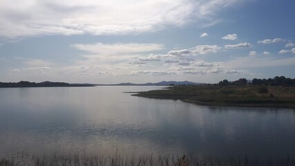 sunset over the river
