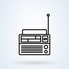 Radio. vector Simple modern icon design illustration.