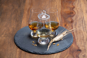 Scotch single malt and blended whisky tasting on distillery in Scotland