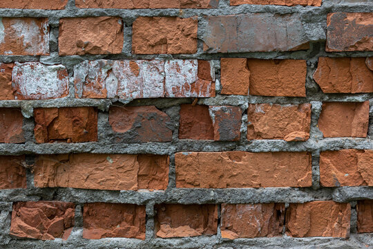 Architecture. Home design. Red brick wall background. Red brick wall background texture with high resolution details. Orange brick background widescreen. The design of the office.