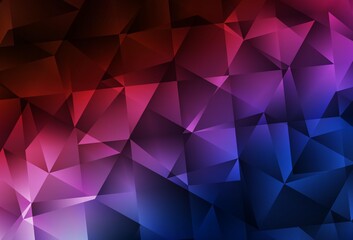 Obraz premium Dark Blue, Red vector low poly background.