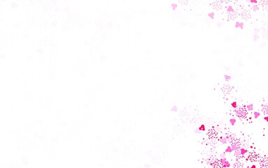 Fototapeta premium Light Pink vector backdrop with memphis shapes.