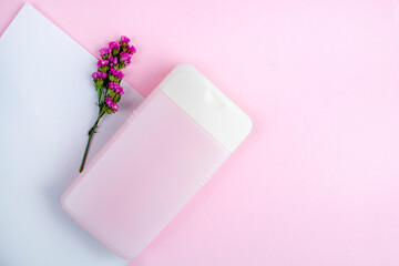 Cosmetics spa mock-up isolated on color background. Cosmetic bottle mock up.