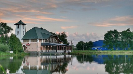 Fototapeta premium house on the lake