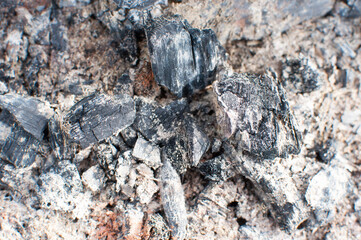 Natural minerals black coal. Black coals for texture background.