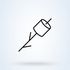 Marshmallow. Simple modern icon design illustration.