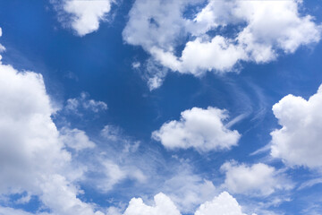 landscape of blue sky and clouds background 