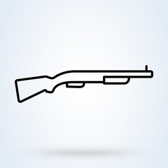 pump shotgun. Simple modern icon design illustration.