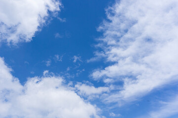 Obraz premium landscape of blue sky and clouds background 