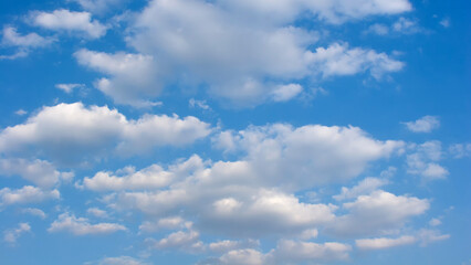 Naklejka na ściany i meble Blue cloudy sky background
