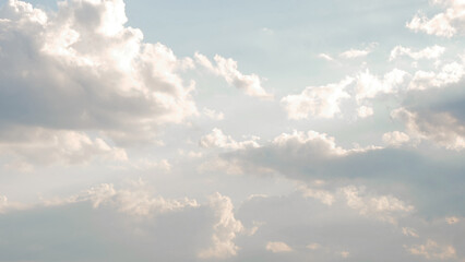 landscape of blue sky and clouds background 