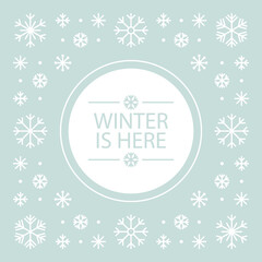 Winter background with snowflakes