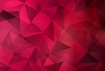 Obraz premium Light Red vector shining triangular background.