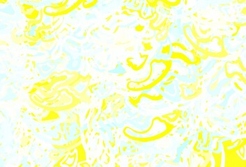Light Blue, Yellow vector backdrop with memphis shapes.