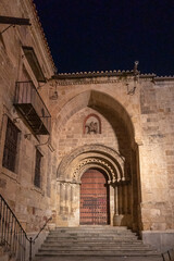 Fototapeta na wymiar Steps to a Church Door, Salamanca, Spain