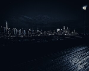 new york city night landscape