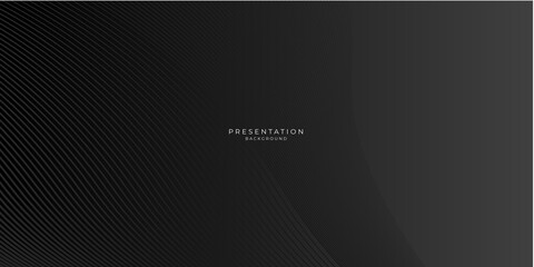 Fototapeta premium Modern abstract black lines background with abstract wave spiral modern element for banner, presentation design and flyer