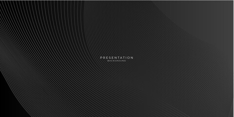 Modern abstract black lines background with abstract wave spiral modern element for banner, presentation design and flyer