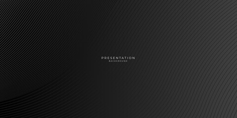 Modern simple black background with abstract wave spiral modern element for banner, presentation design and flyer