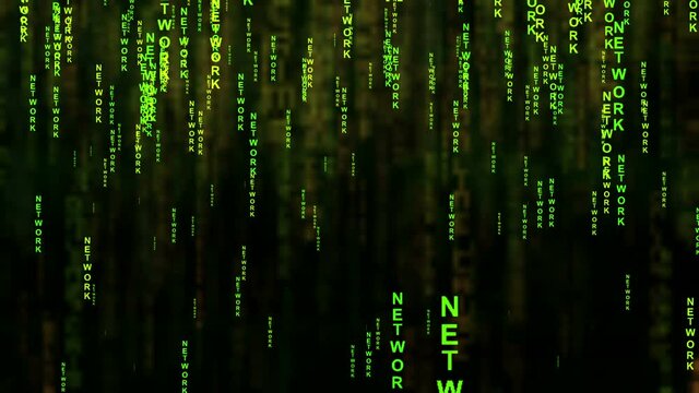 Network text matrix style concept
