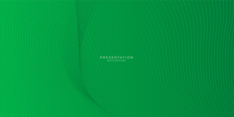 Green wave abstract lines background