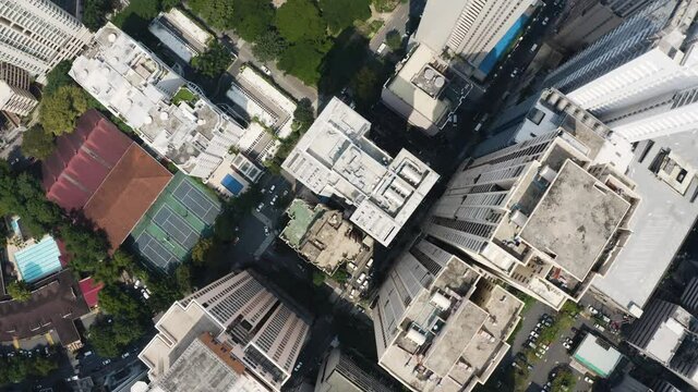 Aerial view of buildings in the city of Manila, Philippines