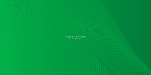 Green abstract background with curve lines © Roisa