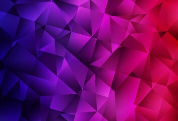 Obraz premium Dark Purple, Pink vector gradient triangles texture.