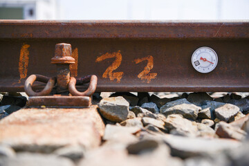 Reparaturarbeiten an einem Bahngleis