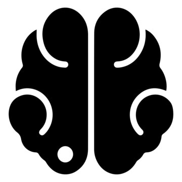 Cerebro Icono De Vector, Salud Mental, Medicina