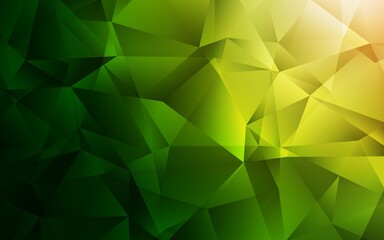 Dark Green, Red vector low poly background. Colorful abstract illustration with triangles. Template for cell phone's backgrounds.