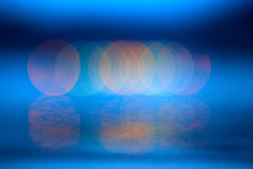 Out of focus view of tropical beach after the sunset. Abstract background.