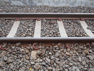 Railway tracks made of steel