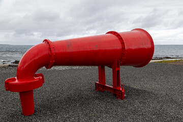 cannon or horn at the beach