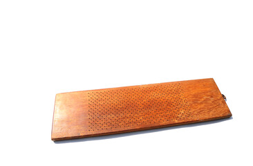 Wood fish scale on a white background