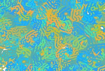 Light Blue, Yellow vector texture with abstract forms.