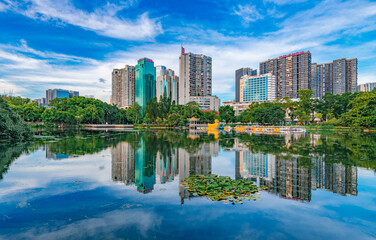 Fototapeta na wymiar Urban Environment of Lizhi Park, Shenzhen City, Guangdong Province, China