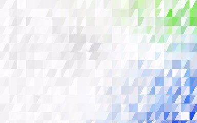 Light Green, Yellow vector abstract colorful background, which consist of triangles. Pattern with colored triangles on white background.