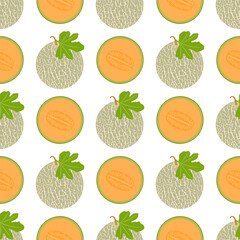 Melon. Seamless Vector Pattern