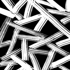 White and black vector. Grunge background. Abstract brush pattern. - 368363646