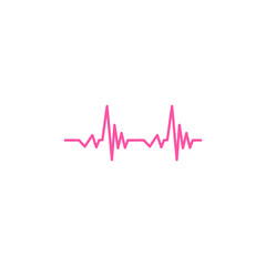 Heart beat, heartbeat monitor pulse line art icon for medical apps and websites EPS Vector