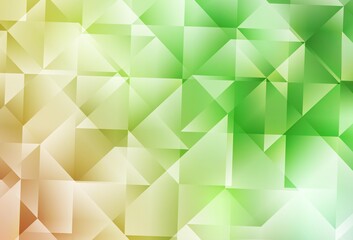 Fototapeta premium Light Green, Red vector shining triangular layout.