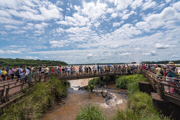 Fototapeta na wymiar Iguazu Falls observation deck, Misiones, Argentina