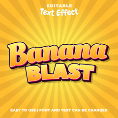 Banana Blast Game Title Style Text Effect