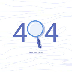 404 error design with magnifying glass