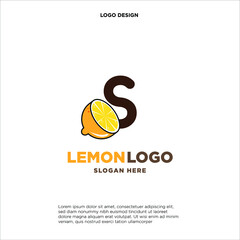 Letter S Orange Juice Logo Template Design Vector Illustration on White Background - Fresh Drink and Beverage Logo for Company - Cafe and Restaurant
